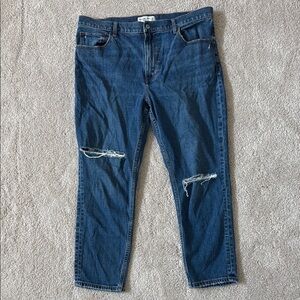 Abercrombie & Fitch The Skinny High Rise Distressed Jean